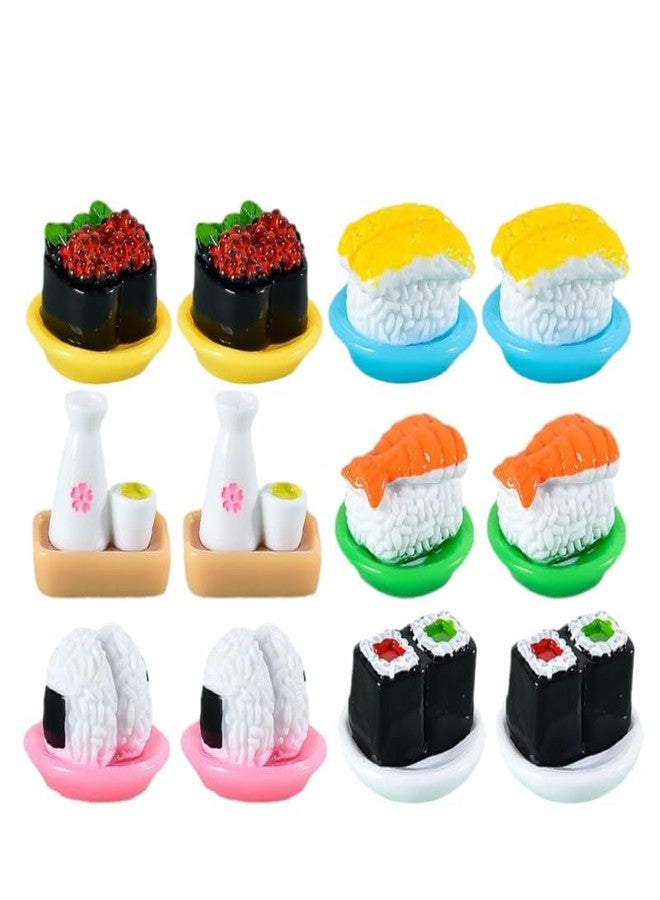 Vaguelly 24pcs Simulated Japanese Sushi Miniatures Lifelike Dollhouse Decoration Realistic Sushi Models for Home Decor and Photography Props for Miniature Display - Image 1